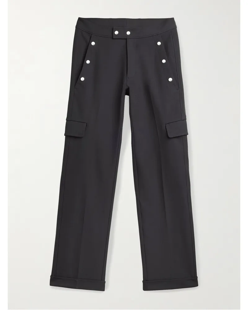 adidas Wales Bonner Sailor gerade geschnittene Cargohose aus recyceltem Shell Schwarz