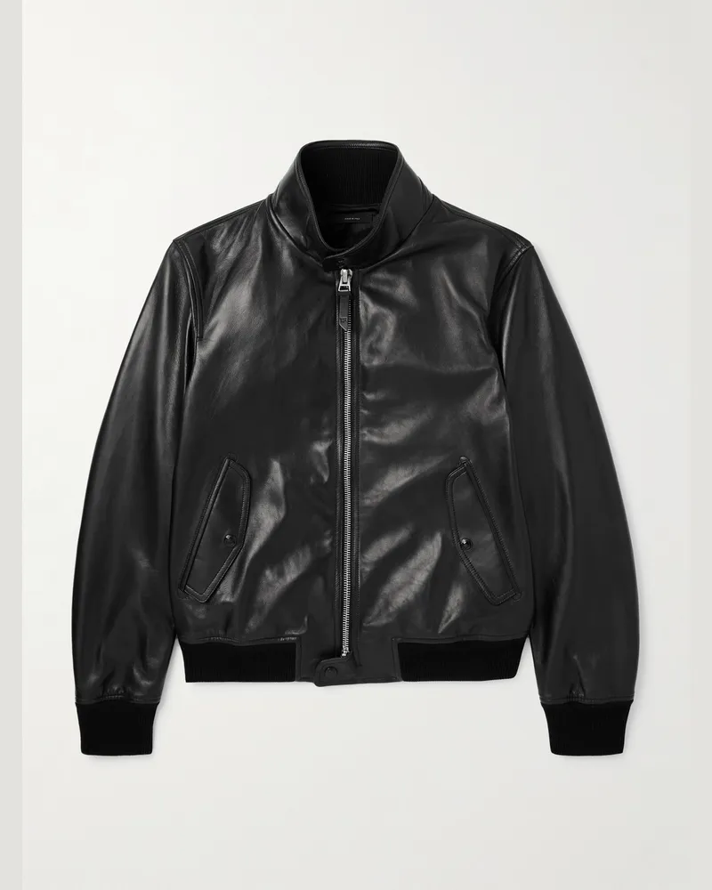 Tom Ford Lederjacke Schwarz