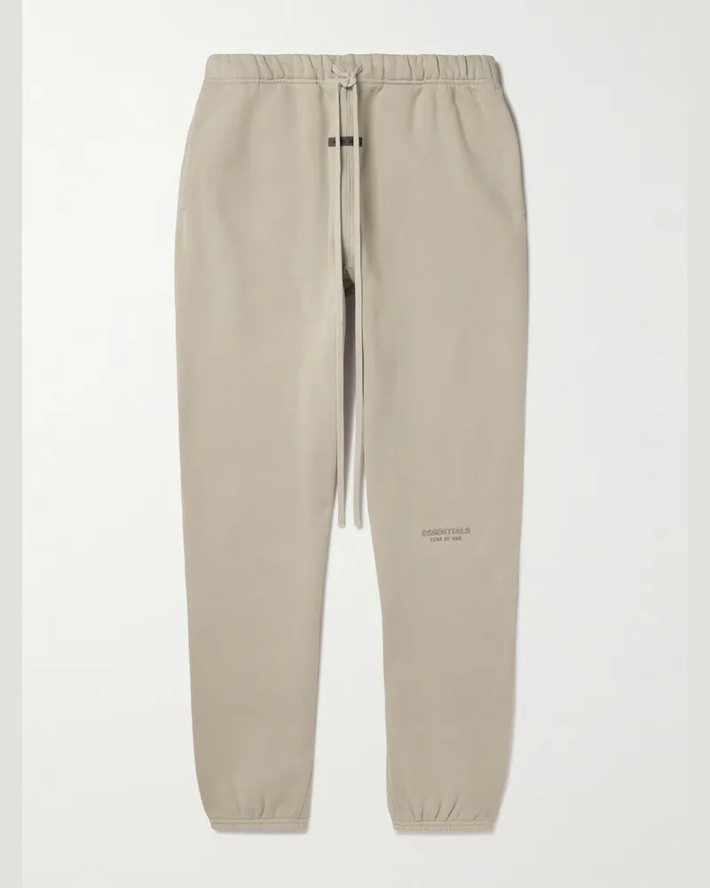 Fear of God Schmal zulaufende Jogginghose aus Jersey aus einer Baumwollmischung mit Logoapplikation Neutral