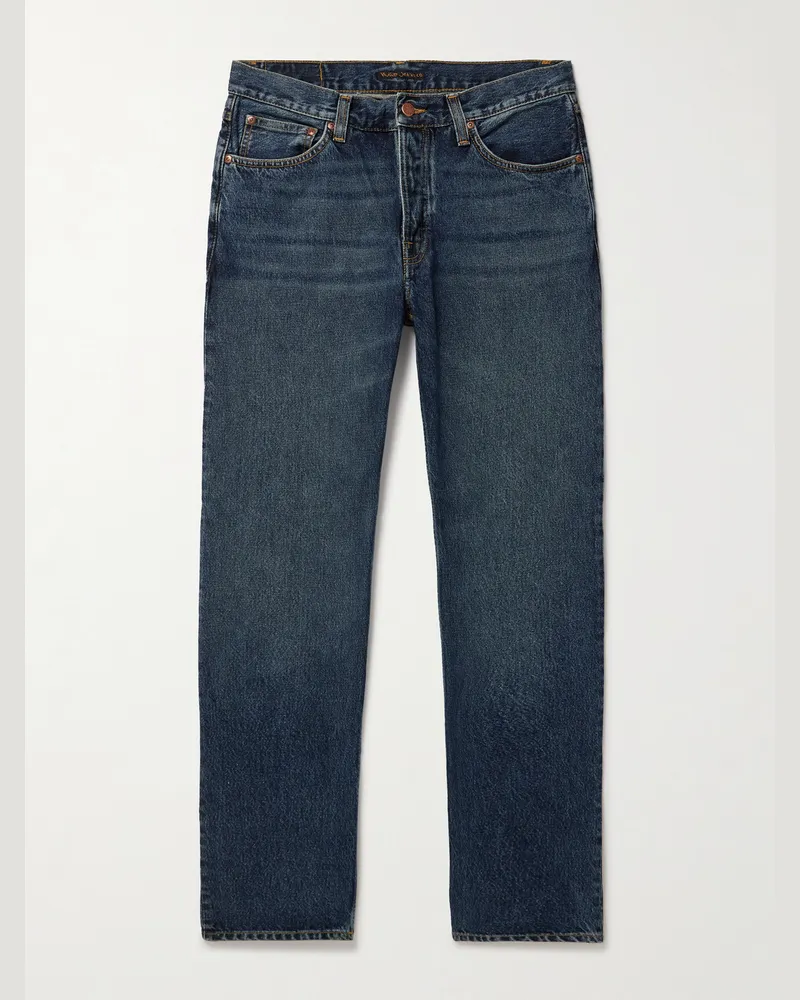 Nudie Jeans Rad Rufus gerade geschnittene Jeans Blau