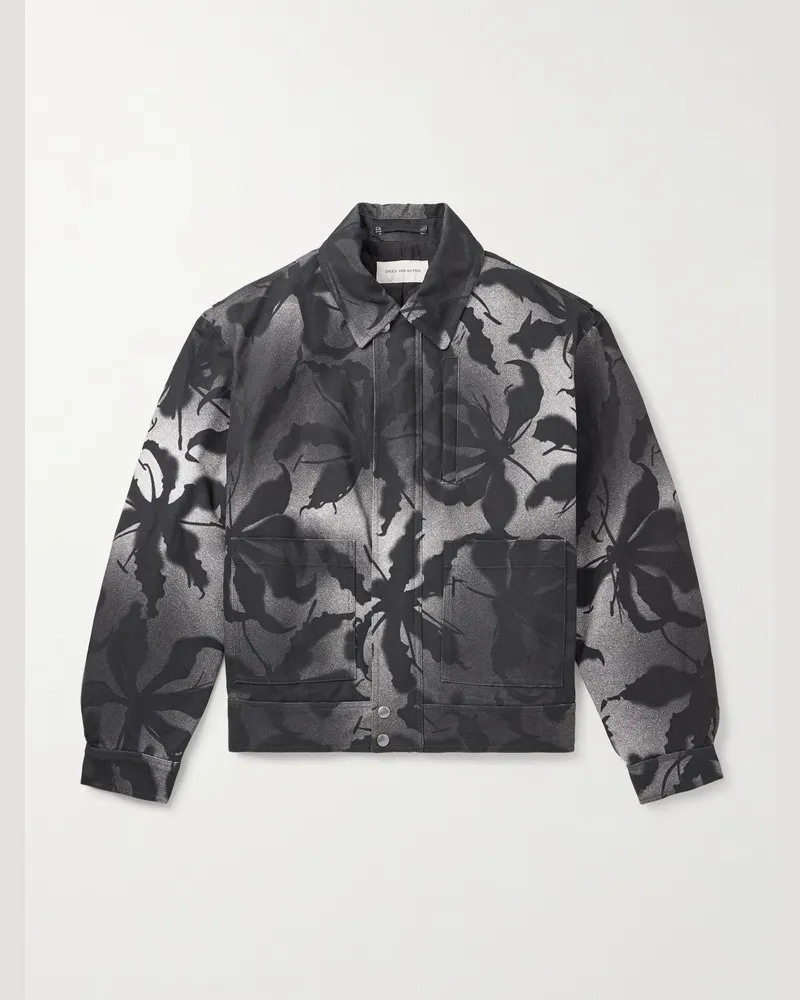Dries van Noten Veperny Cotton Jacket Black