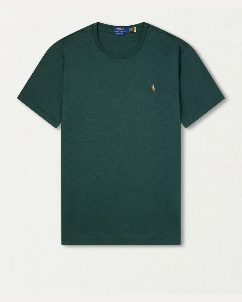 Ralph Lauren Logo-Embroidered Cotton-Jersey T-Shirt Green
