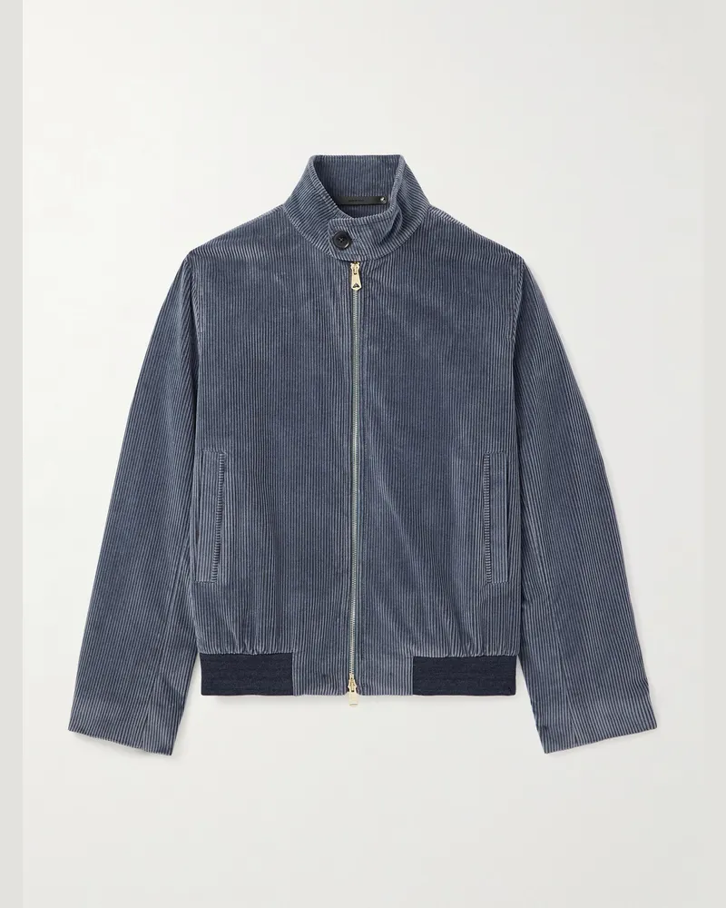 Paul Smith Blue Bomberjacke aus Baumwollcord Blau
