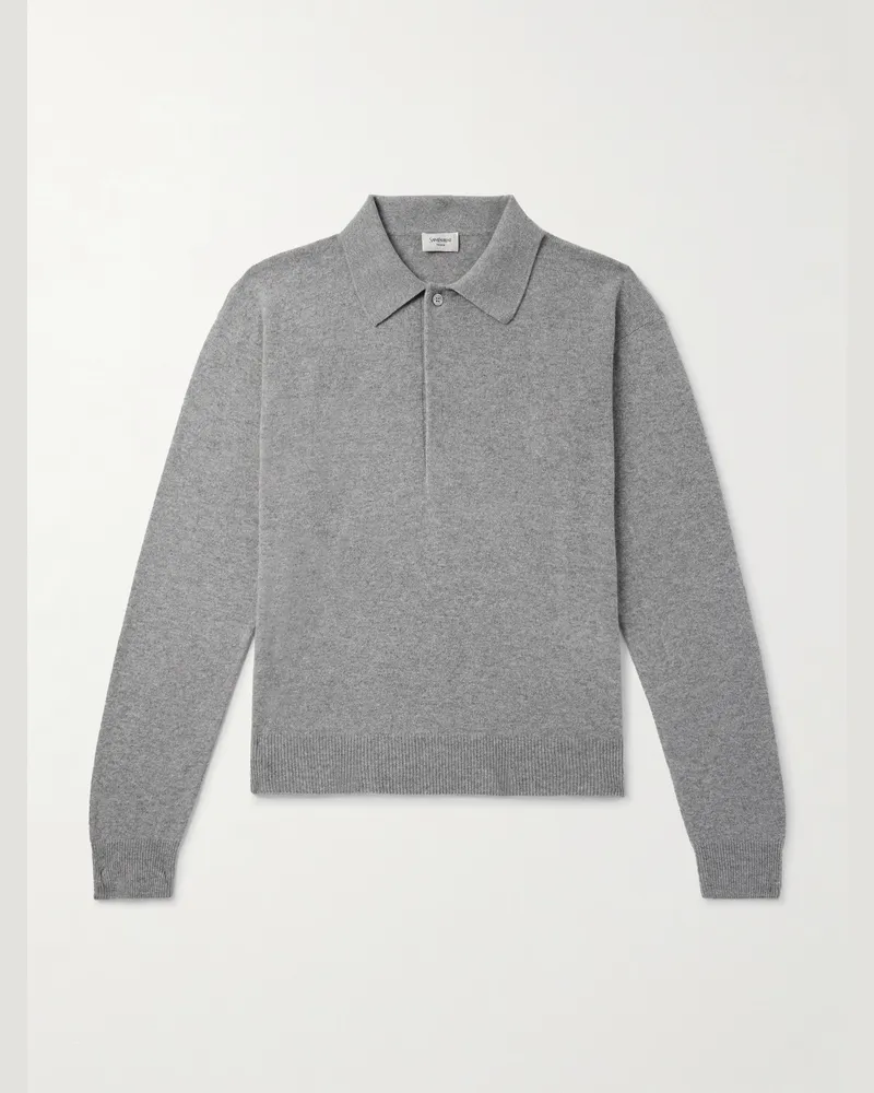 Saint Laurent Pullover aus Wolle mit Polokragen Grau