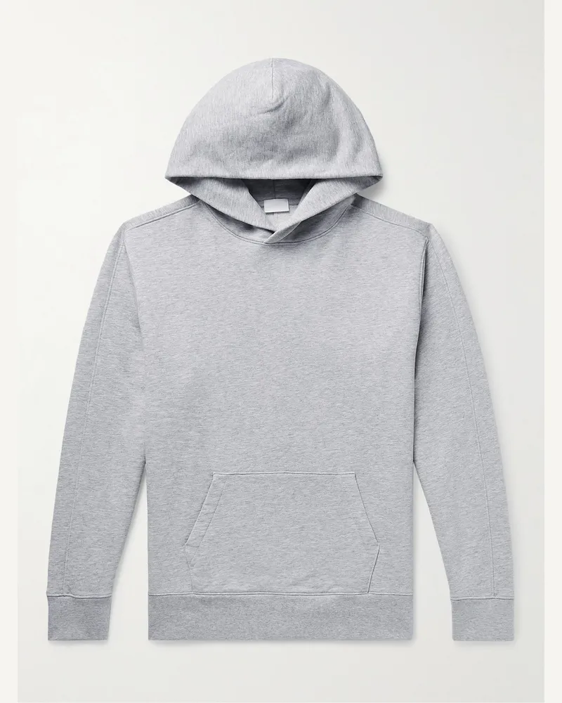 Handvaerk Varsity Cotton-Jersey Hoodie Gray