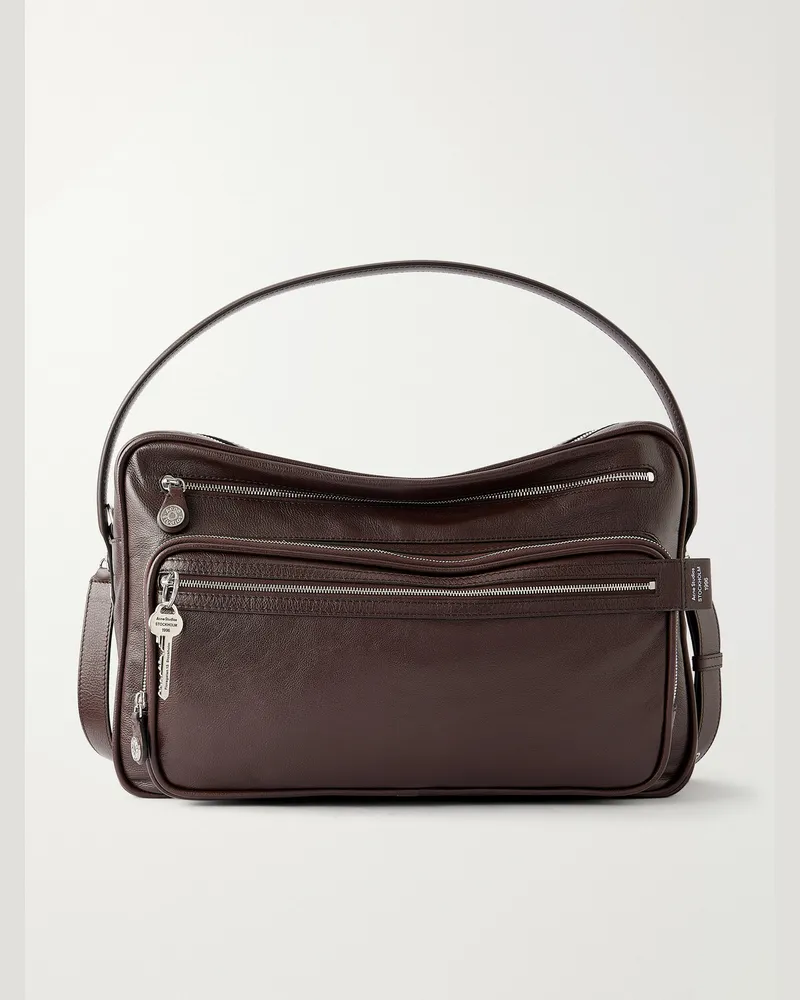 Acne Studios Camero Camera Leather Messenger Bag Brown