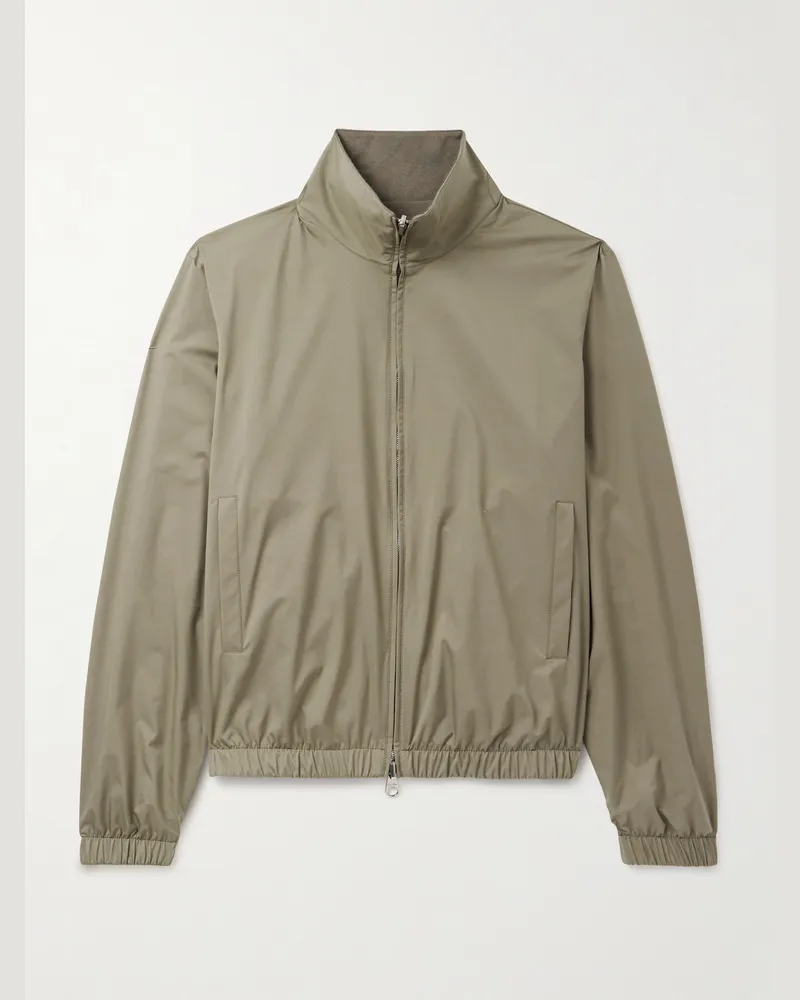 Loro Piana Wendbarer Blouson aus Windmate®-Storm-System®-Nylon und Kaschmir Grün