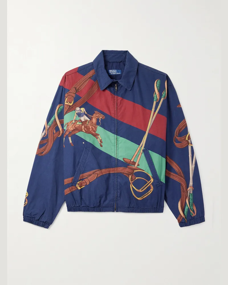 Ralph Lauren Bayport Jacke aus Baumwoll-Twill mit Print Schwarz