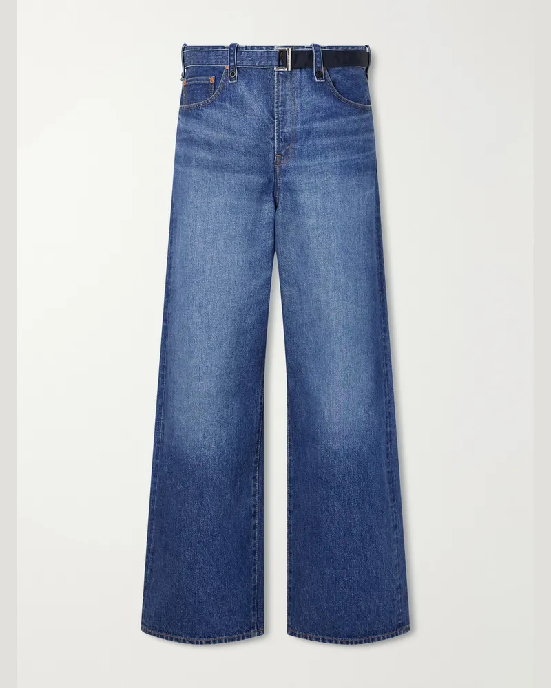 Sacai Levi's Wide-Leg Belted Jeans Blue