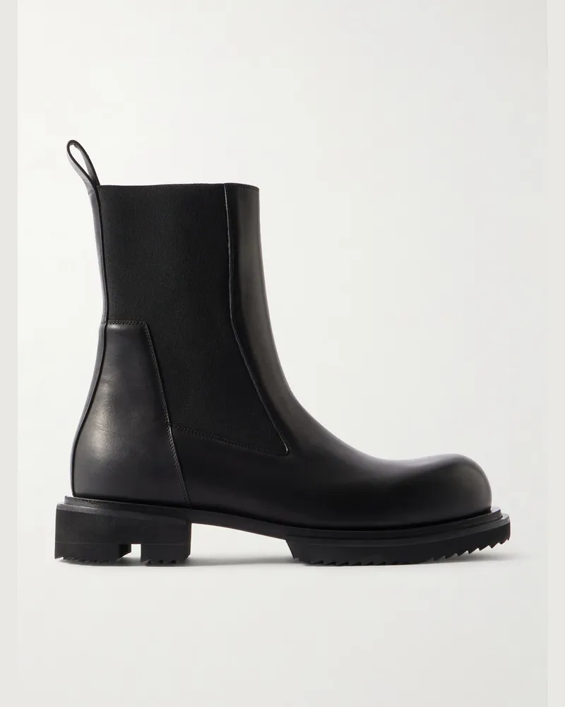 Rick Owens Beatle Gabe Leather Chelsea Boots Black