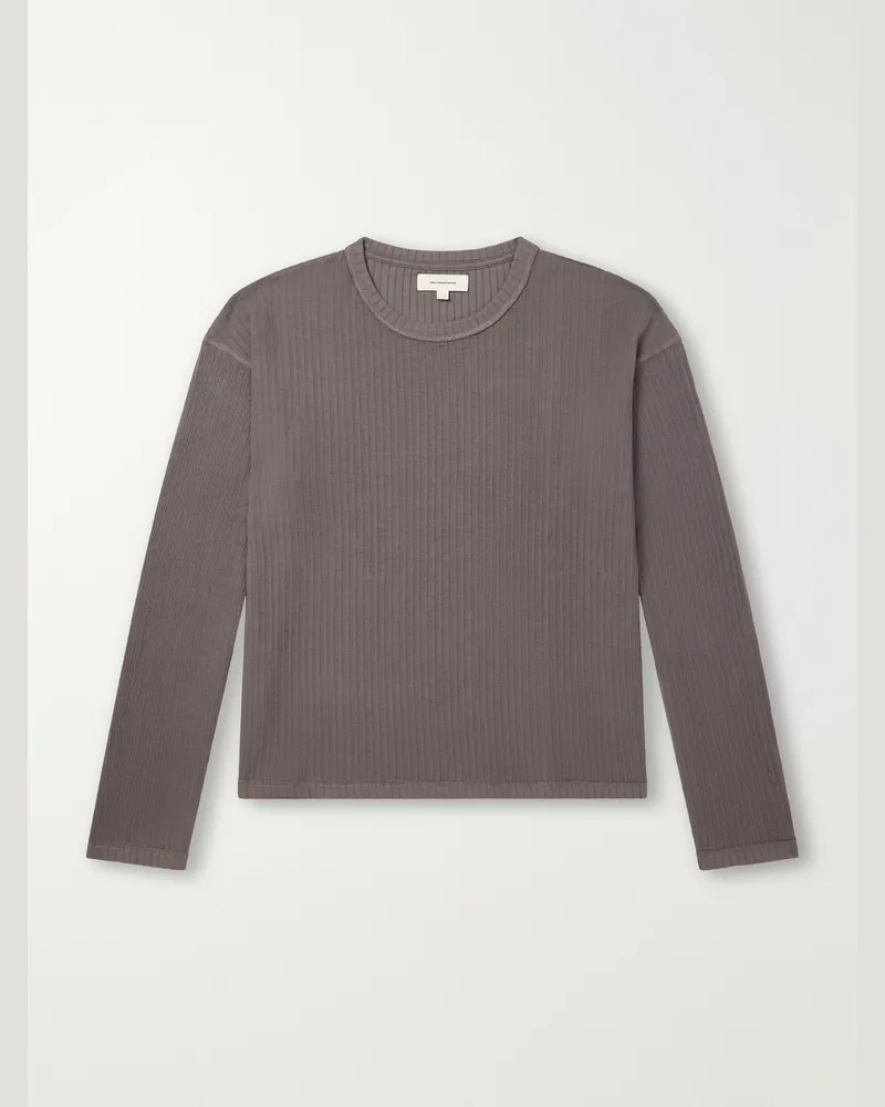 Mfpen Ribbed Organic Cotton Sweater Gray