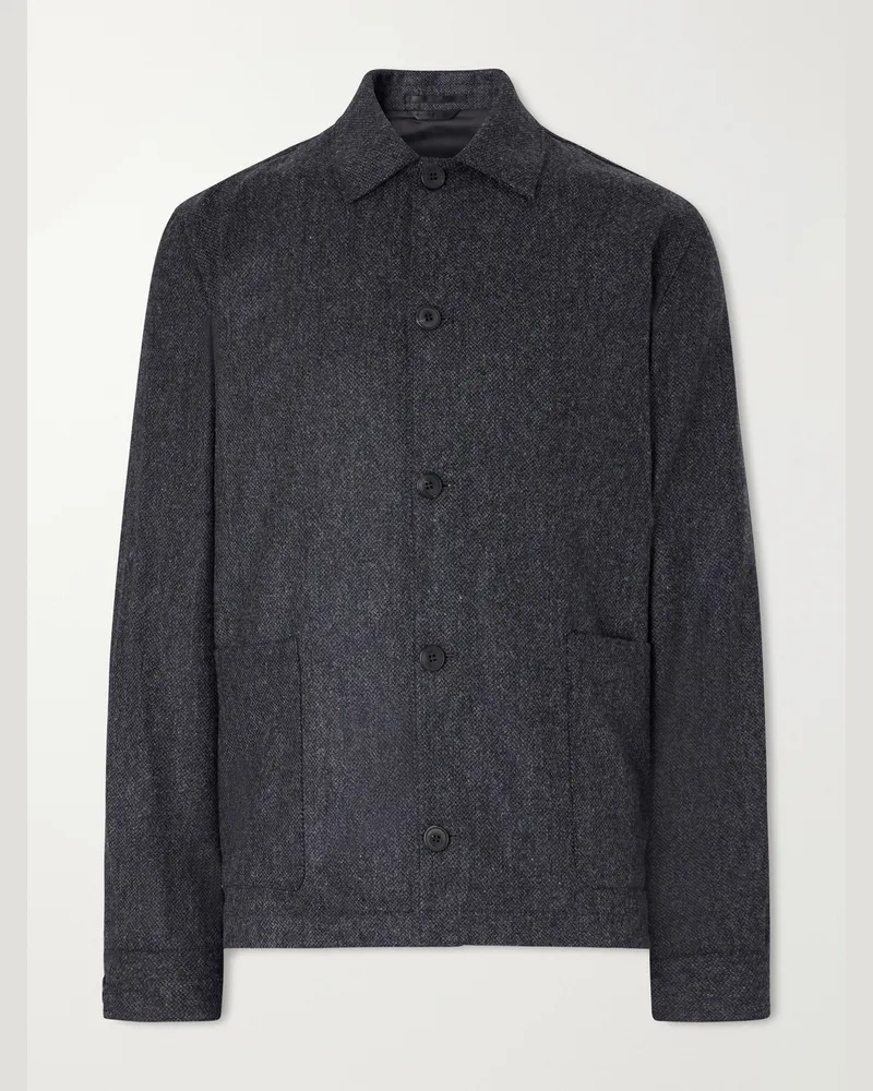Sunspel Wool-Twill Jacket Gray