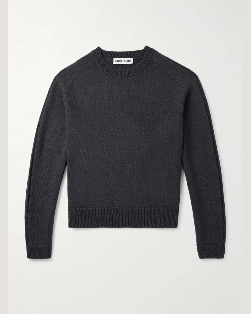 Our Legacy True Pullover aus Merinowolle Schwarz