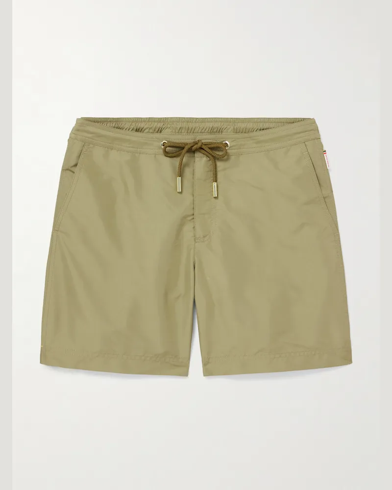 Orlebar Brown Bulldog schmal geschnittene mittellange Badeshorts aus recyceltem Material GrüN