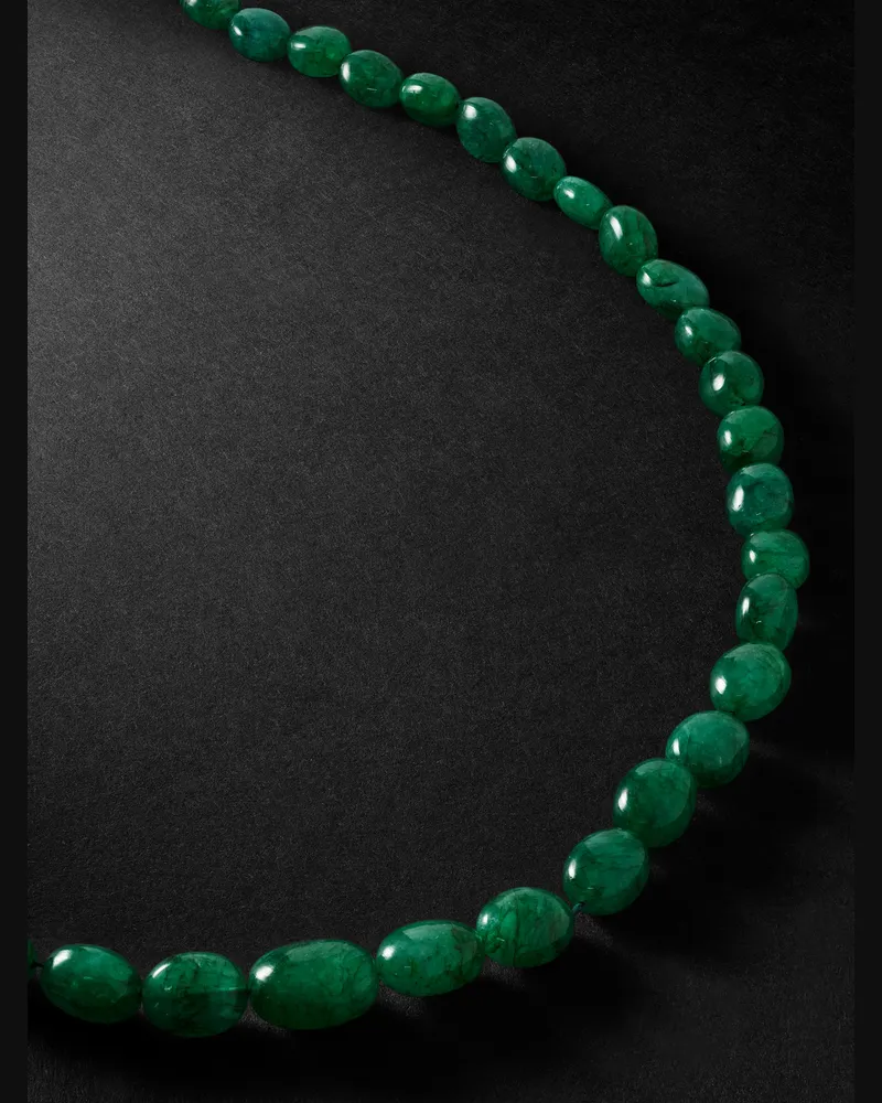 JIA JIA Arizona Candy Gold Quartz Beaded Necklace Green