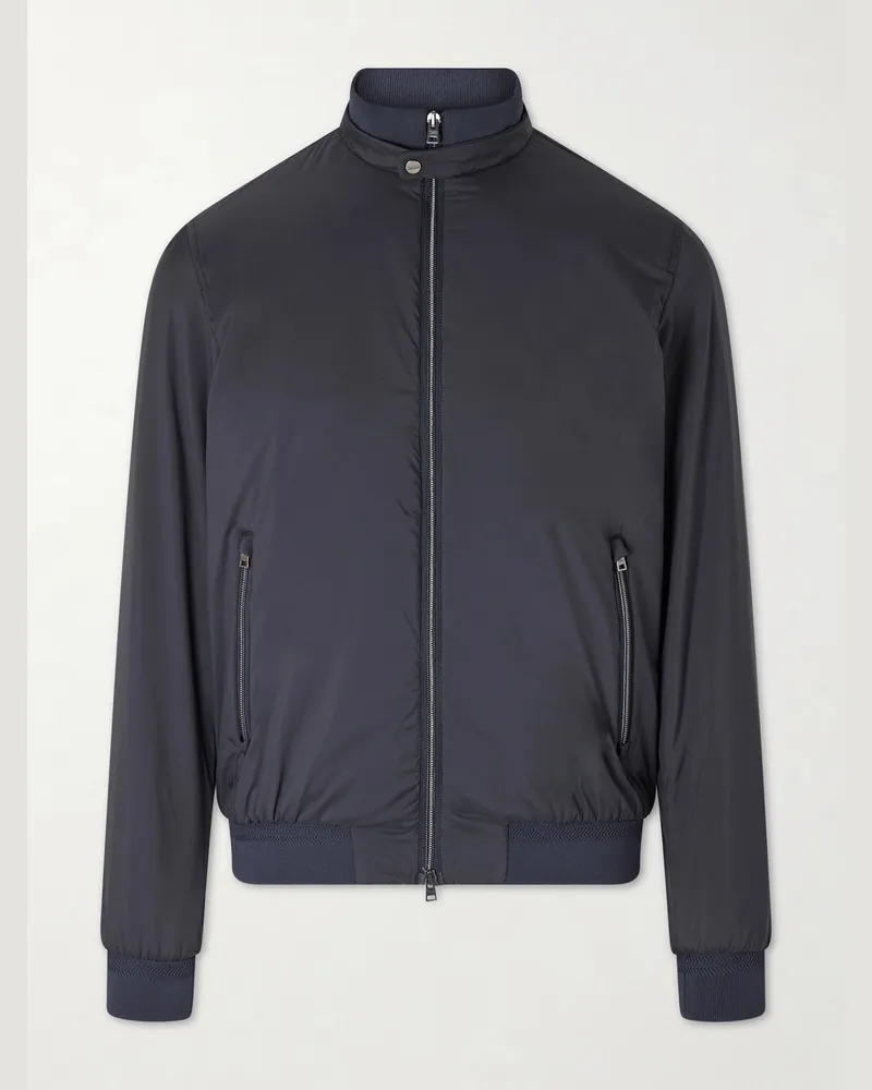 Herno Padded Shell Bomber Jacket Blue