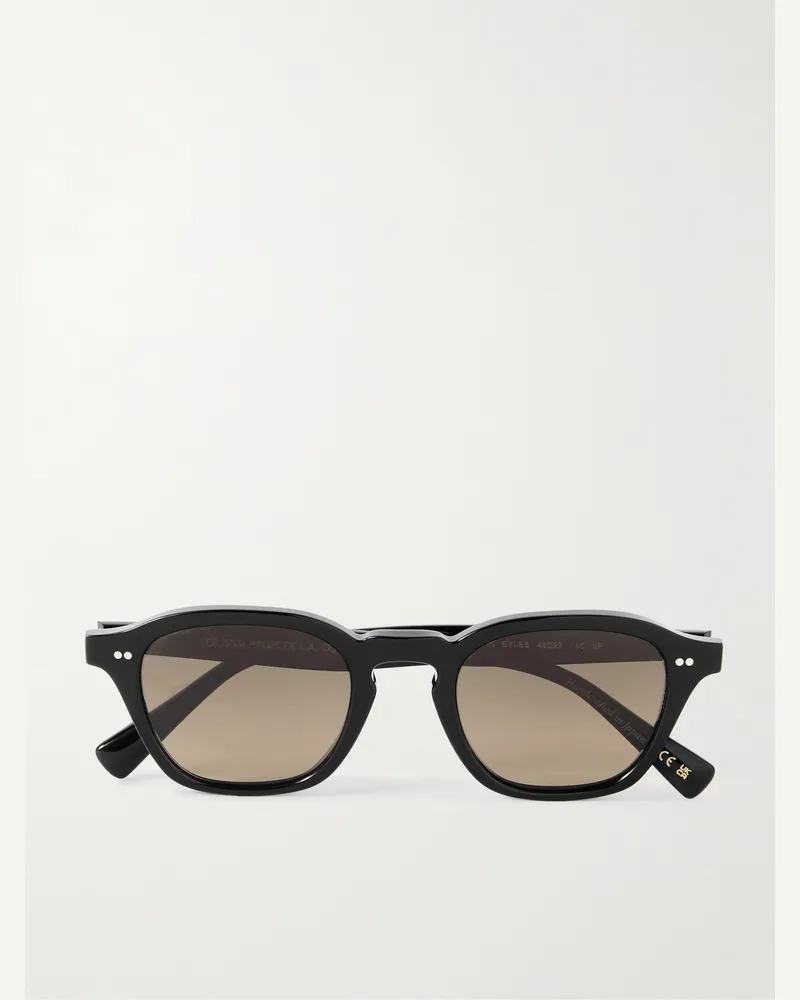Oliver Peoples Eyles D-Frame Acetate Polarised Sunglasses Black