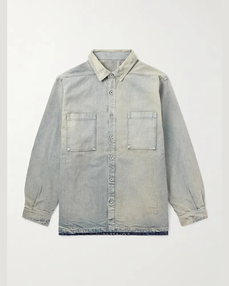 DRKSHDW by Rick Owens Denim Jumbo Overshirt Gray