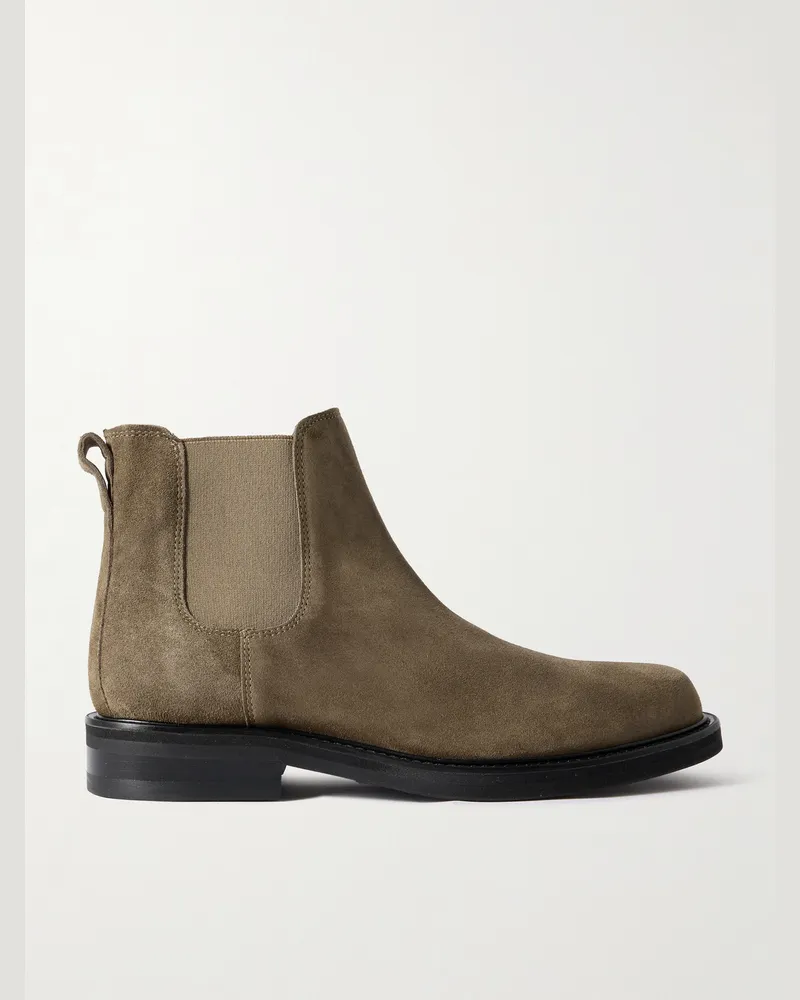 MR P. Ollie Chelsea Boots aus Veloursleder Grün