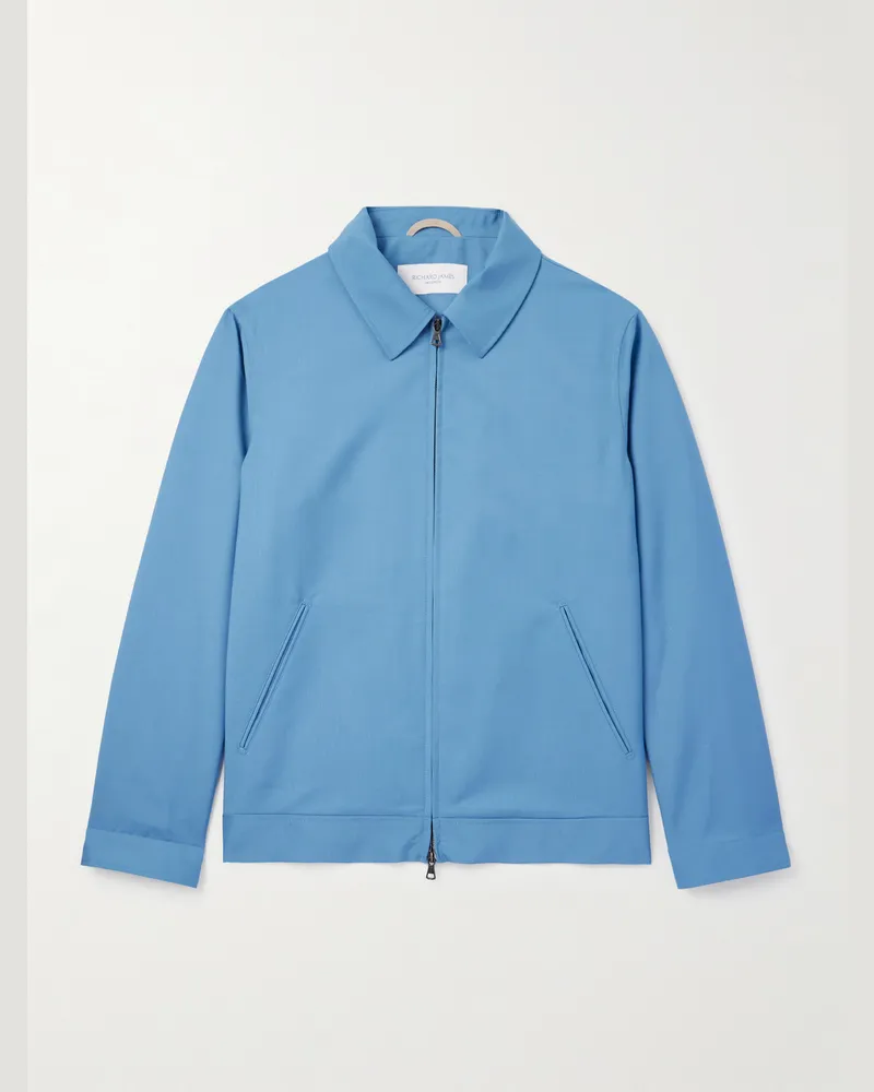 Richard James Blouson aus einer Woll-Mohairmischung Blau