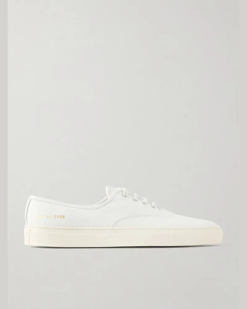 Common Projects Deck Full-Grain Leather Sneakers White