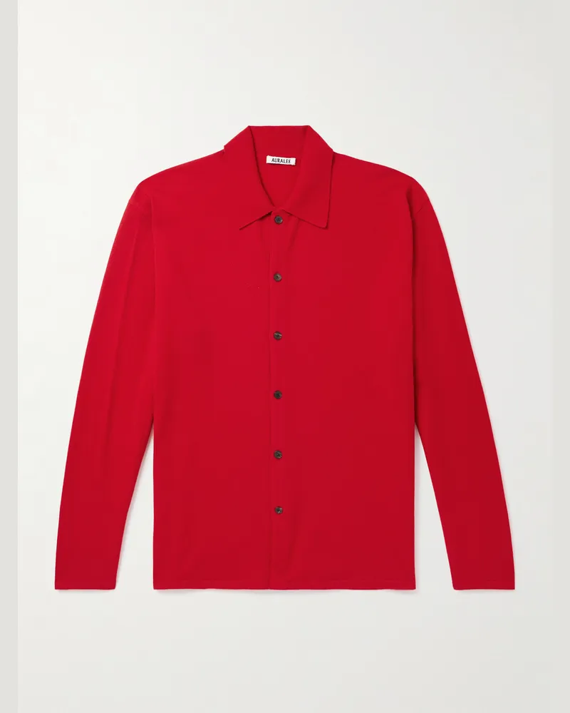 AURALEE Cardigan aus Wolle Rot
