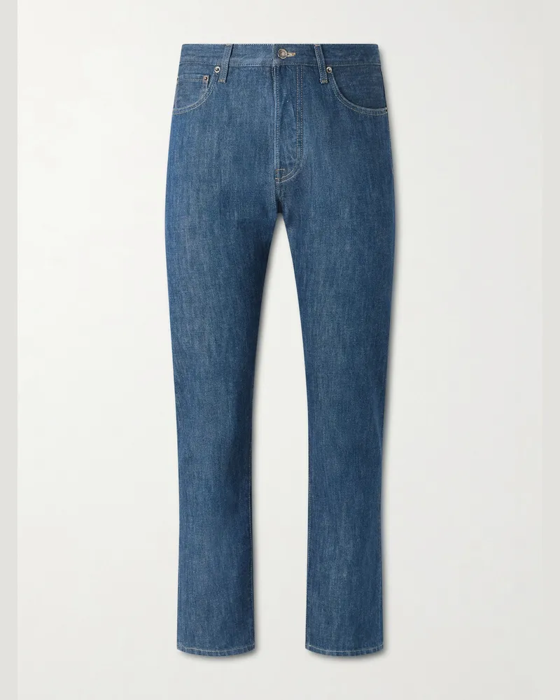 Loro Piana Roan schmal geschnittene Jeans Blau