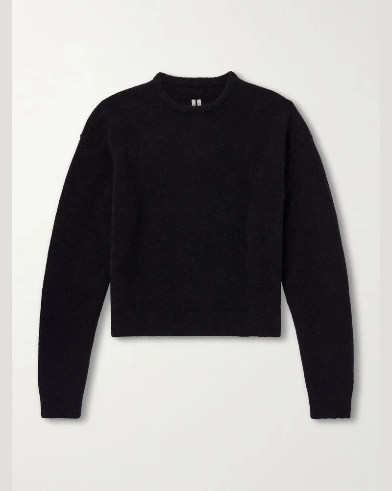 Rick Owens Alpaca Wool-Blend Crewneck Sweater Black