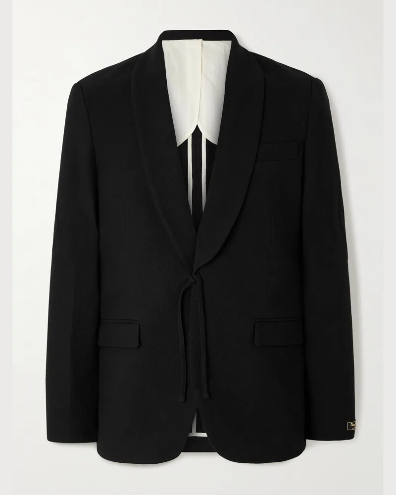 A Kind Of Guise Shinji Textured-Woven Suit Jacket Black