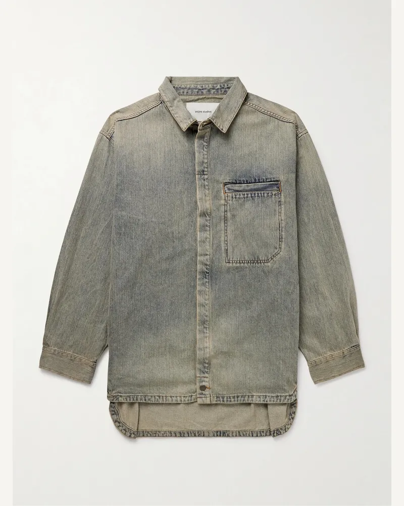 Entire Studios Herculean Oversized-Jeanshemd aus Selvedge Denim Blau