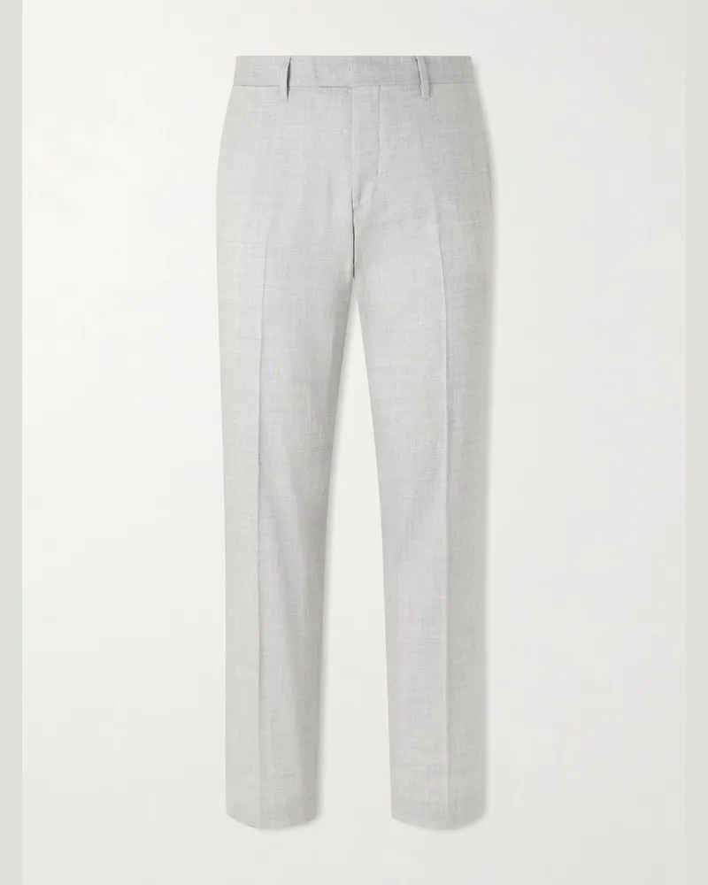 MR P. Straight-Leg Linen and Wool-Blend Suit Trousers Gray