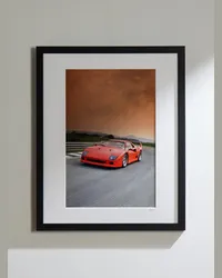 Sonic Editions 1987 Ferrari F40 – Gerahmter Fotodruck, 2021, 41 x 51 cm Schwarz