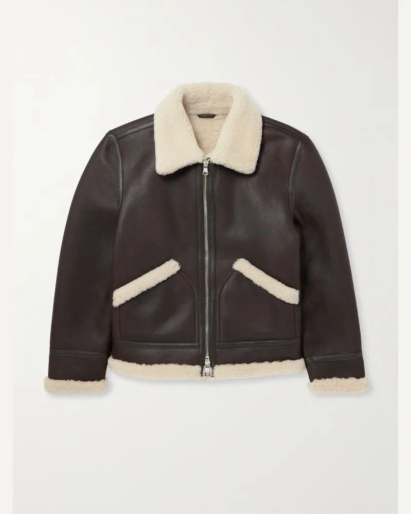 MR P. Fliegerjacke aus Shearling Braun