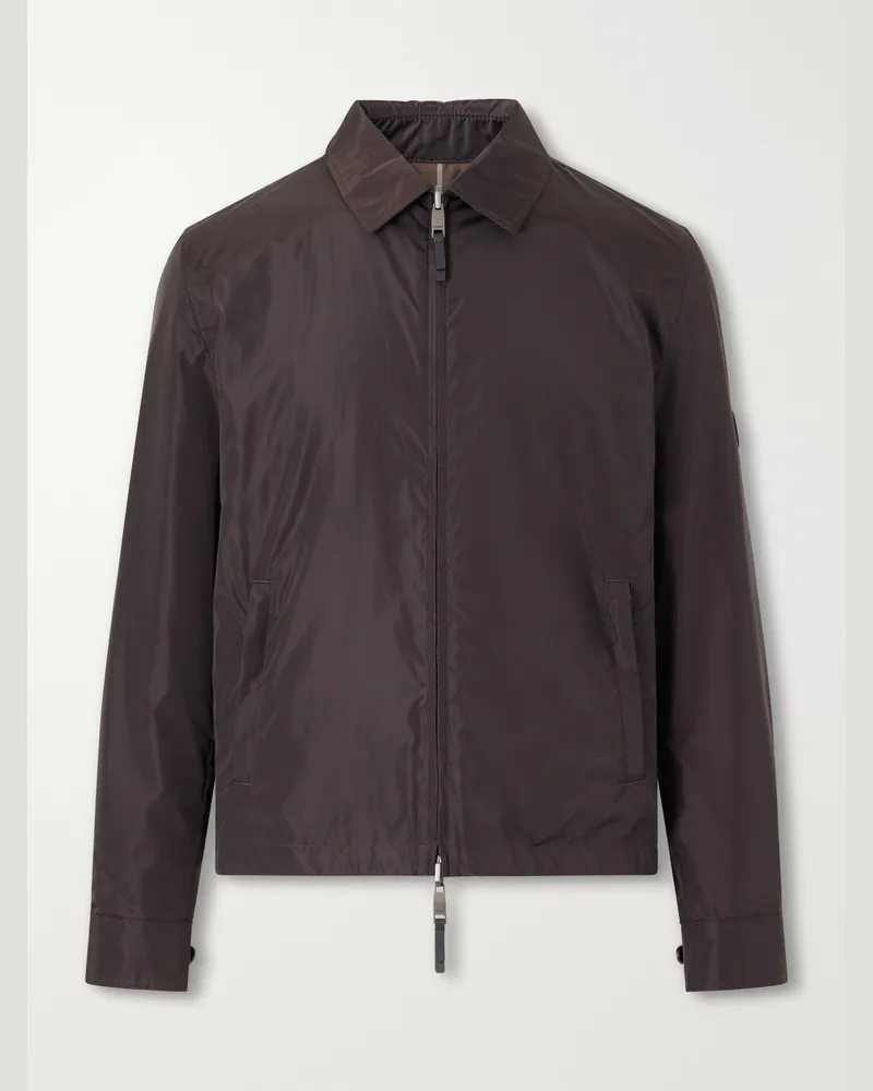 Burberry Logo-Appliquéd Shell Jacket Brown