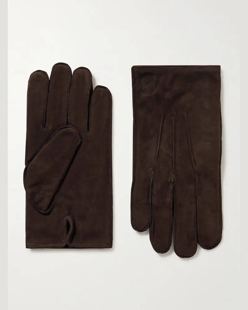 Ralph Lauren Handschuhe aus Veloursleder Braun