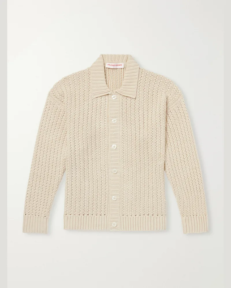 Orlebar Brown Thomas Organic Cotton Cardigan Neutrals