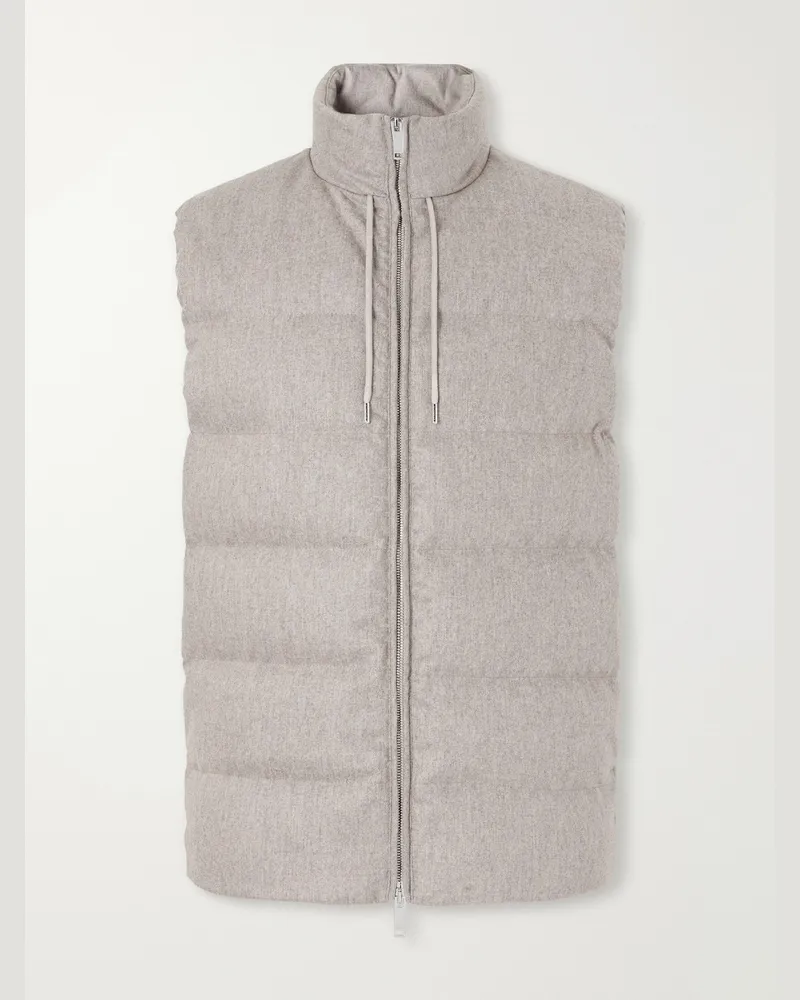Slowear Montedoro Quilted Wool-Blend Down Gilet Neutrals