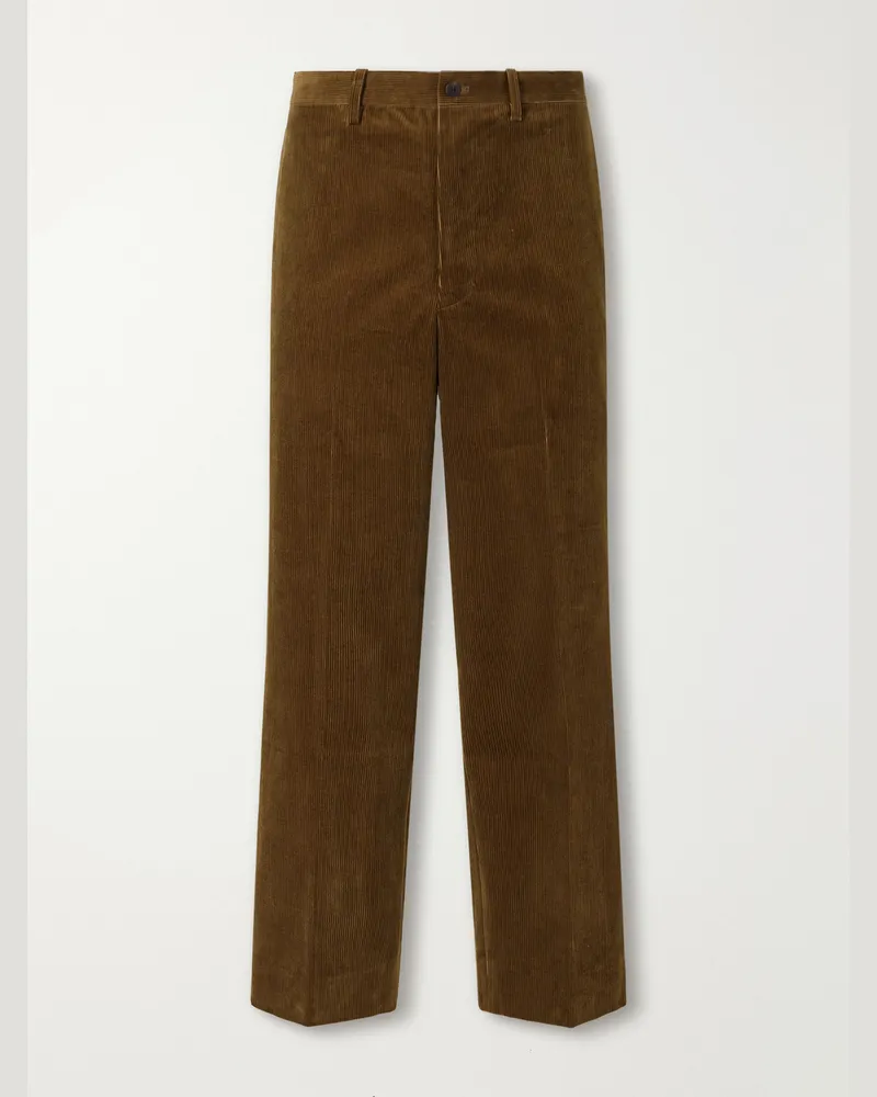 Visvim Broader Straight-Leg Cotton-Corduroy Trousers Brown