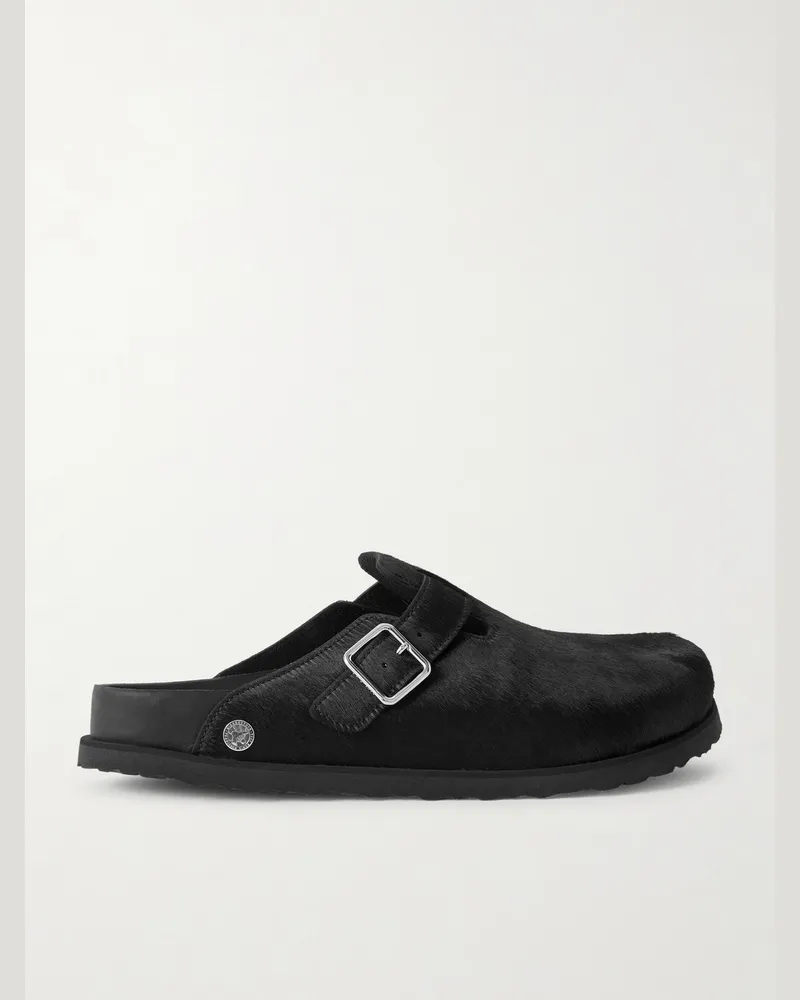 Birkenstock Boston Clogs aus Kalbshaar Schwarz