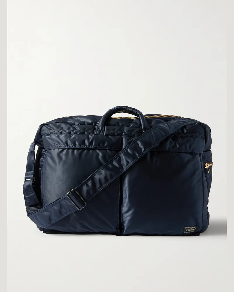 PORTER-YOSHIDA & CO Tanker Nylon-Twill Duffle Bag Blue