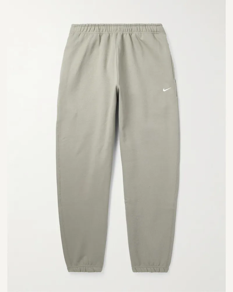 Nike Solo Swoosh schmal zulaufende Jogginghose aus Jersey aus einer Baumwollmischung mit Logostickerei Grün
