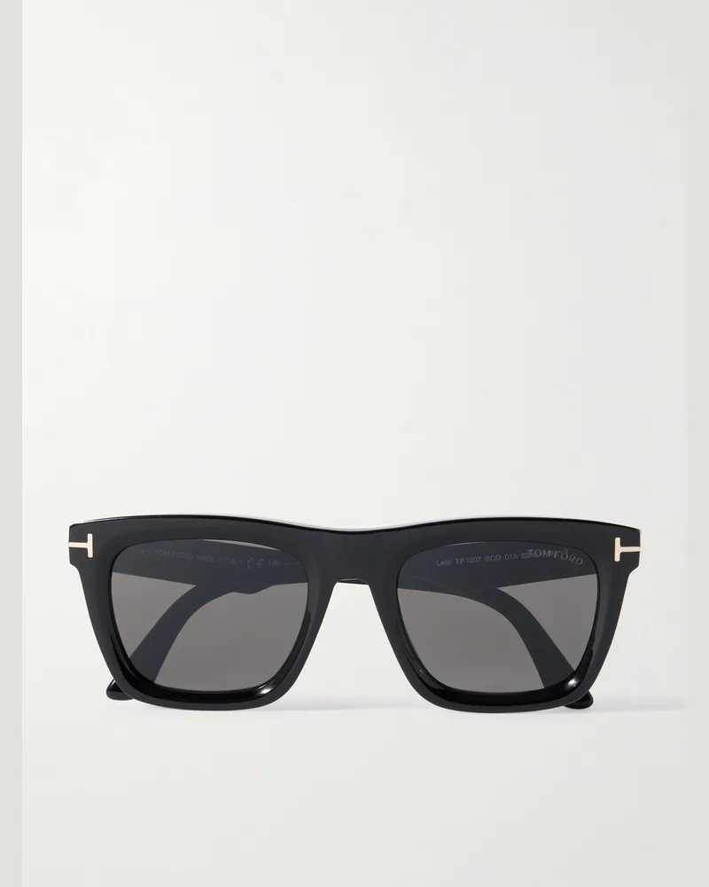 Tom Ford Lelio Square-Frame Acetate Sunglasses Black