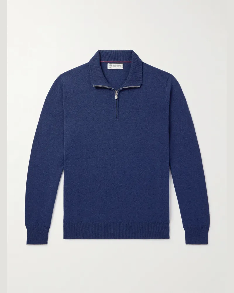 Brunello Cucinelli Troyer aus Kaschmir Blau