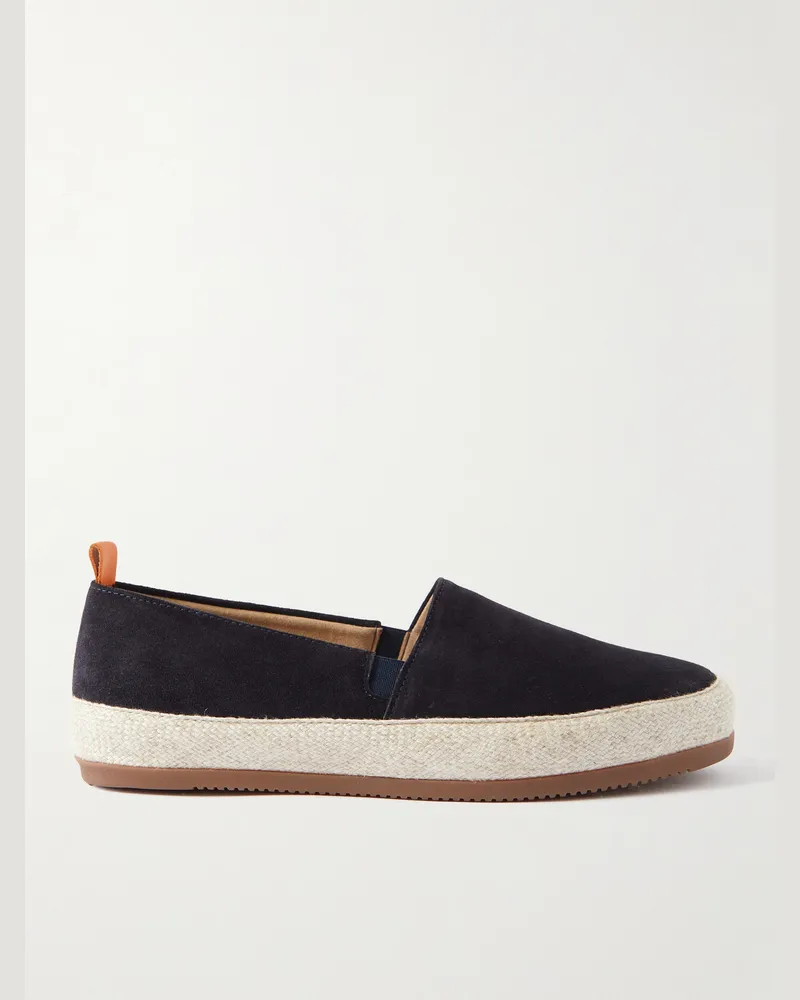 MULO Espadrilles aus Veloursleder Blau