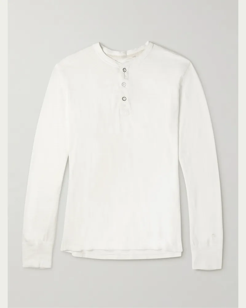 Rag & Bone Cotton-Jersey Henley T-Shirt White