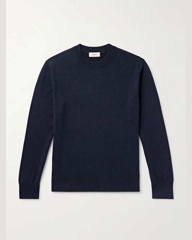PIACENZA 1733 Schmal geschnittener Pullover aus Kaschmir Blau