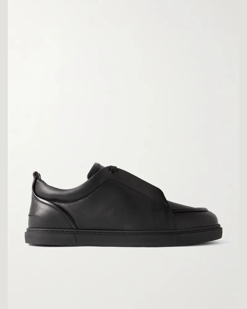 Christian Louboutin Jimmy Sneakers aus Leder mit Gummibesatz Schwarz