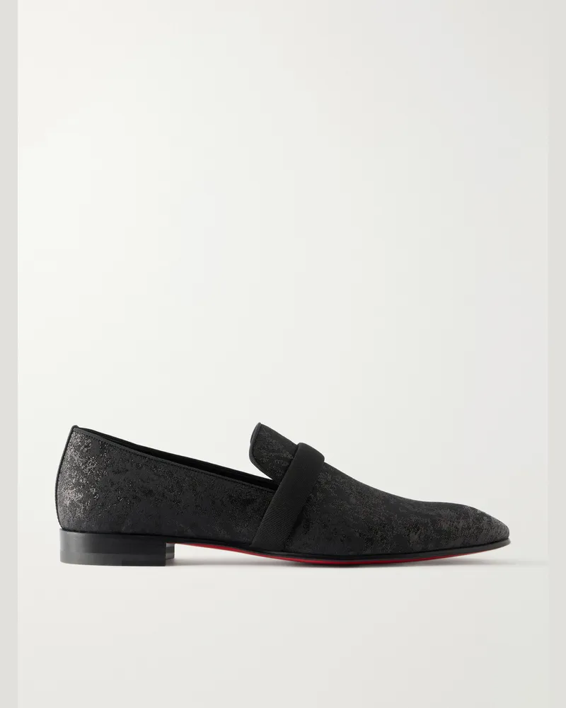 Christian Louboutin Dandy Deco Jacquard Loafers Black