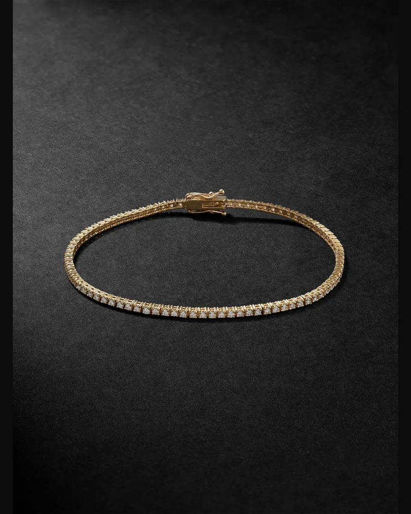 MATEO Tennisarmband aus 14 Karat Gold mit Diamanten Gold