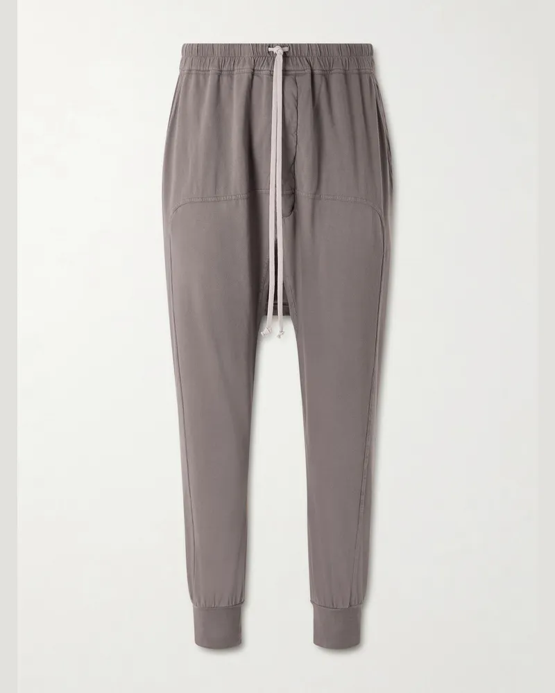 DRKSHDW by Rick Owens Prisoner Tapered Cotton-Jersey Sweatpants Brown